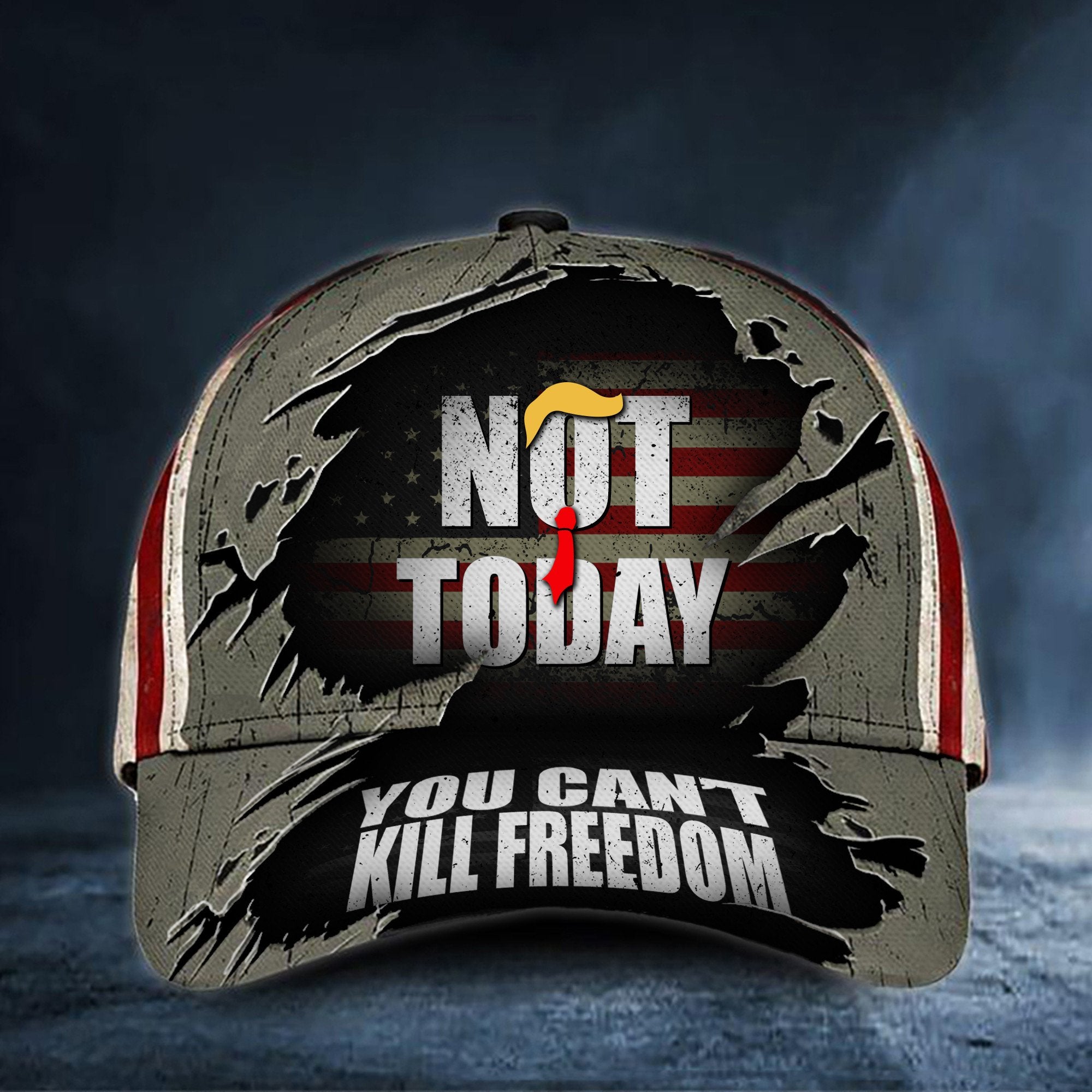 American Hat President Trump Shooting Hat Not Today You Can't Kill Fre ...