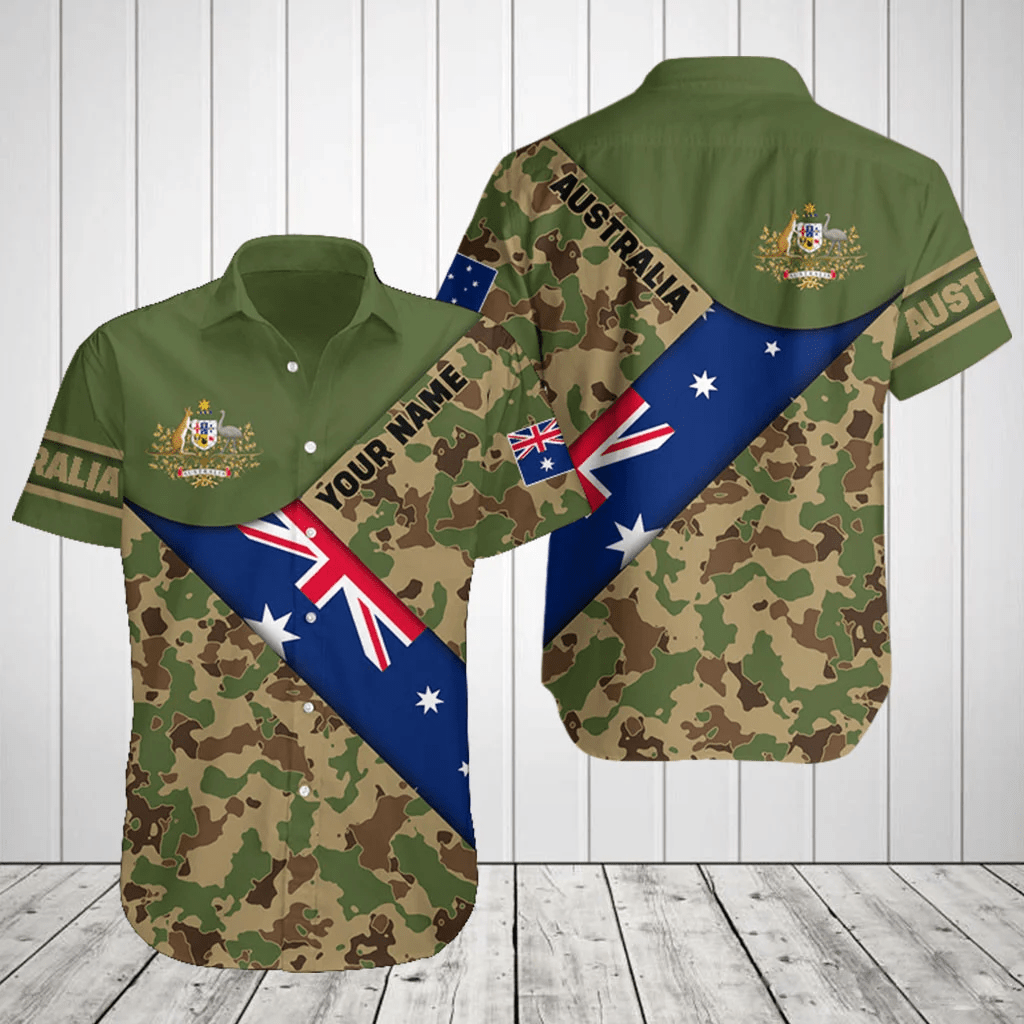 Customize Australia Flag Camouflage Army Shirts