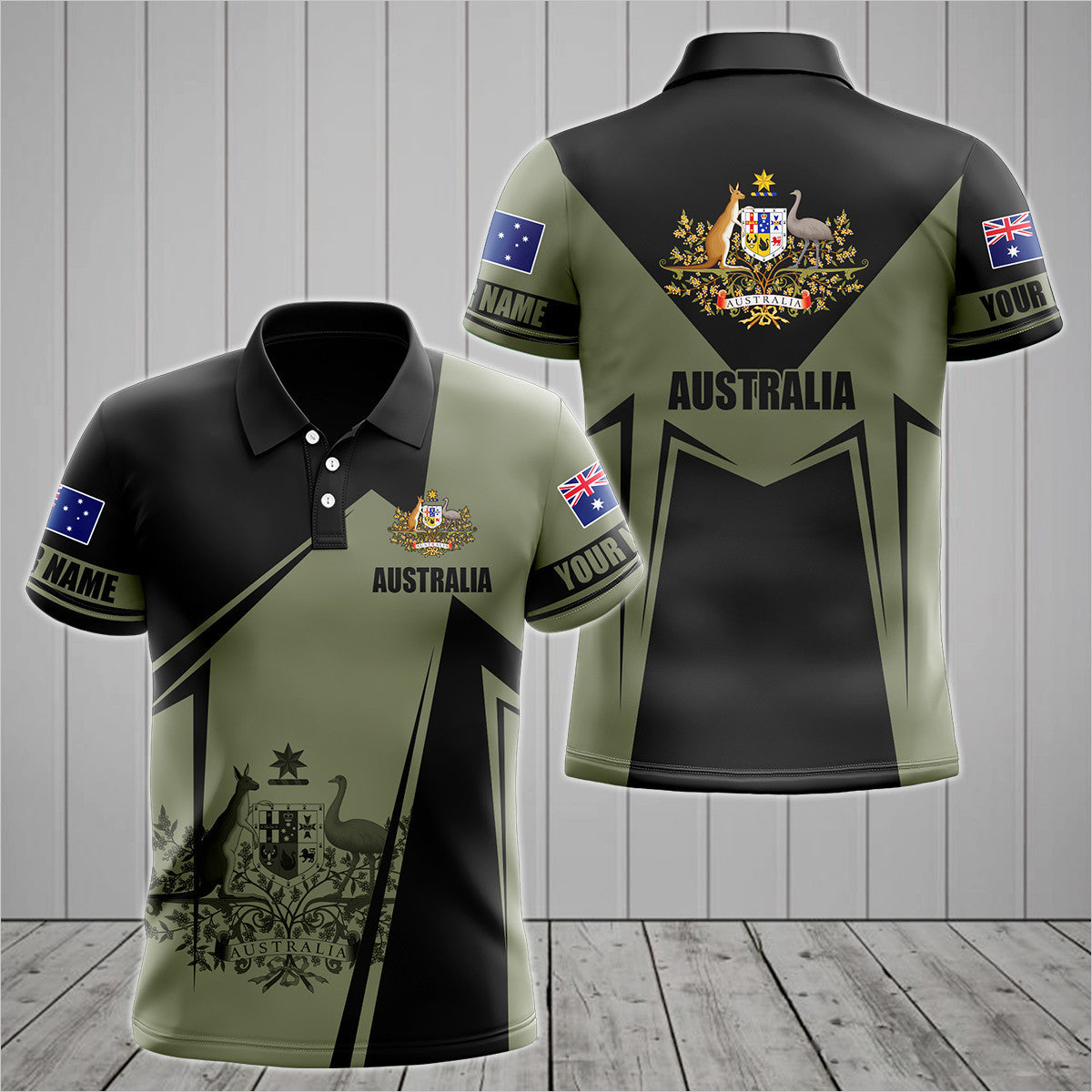 Anpassen Australien Wappen Neue Form Unisex Erwachsene Shirts