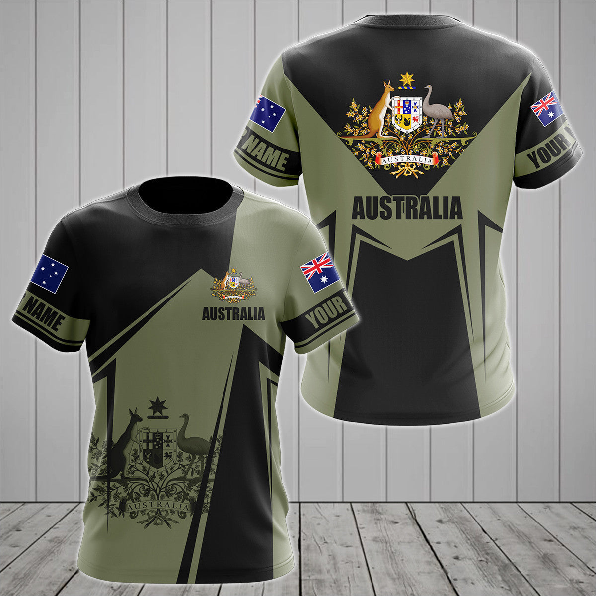 Anpassen Australien Wappen Neue Form Unisex Erwachsene Shirts