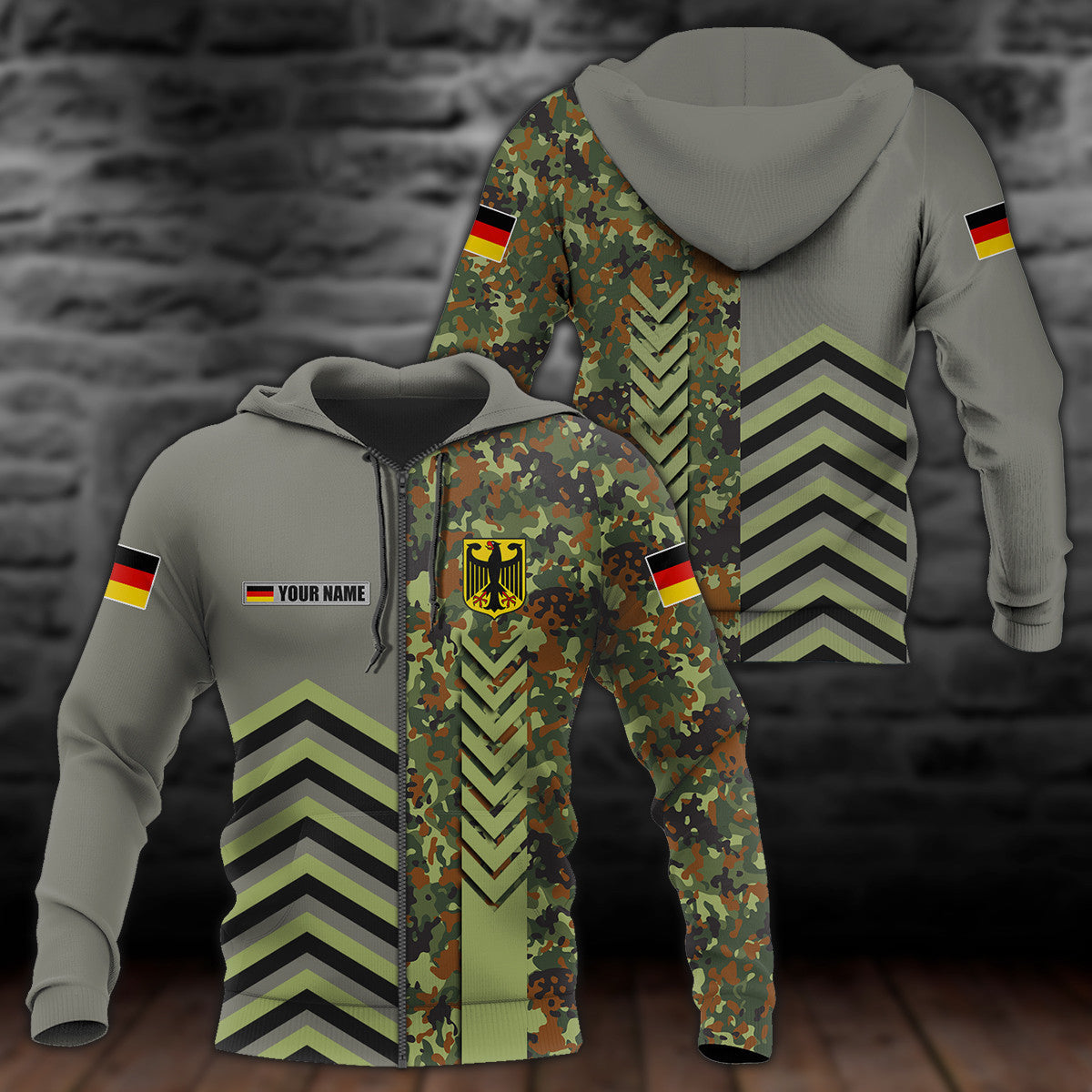 Anpassen Wappen Deutschland Camo Speed ​​Style Unisex Erwachsene Shirts