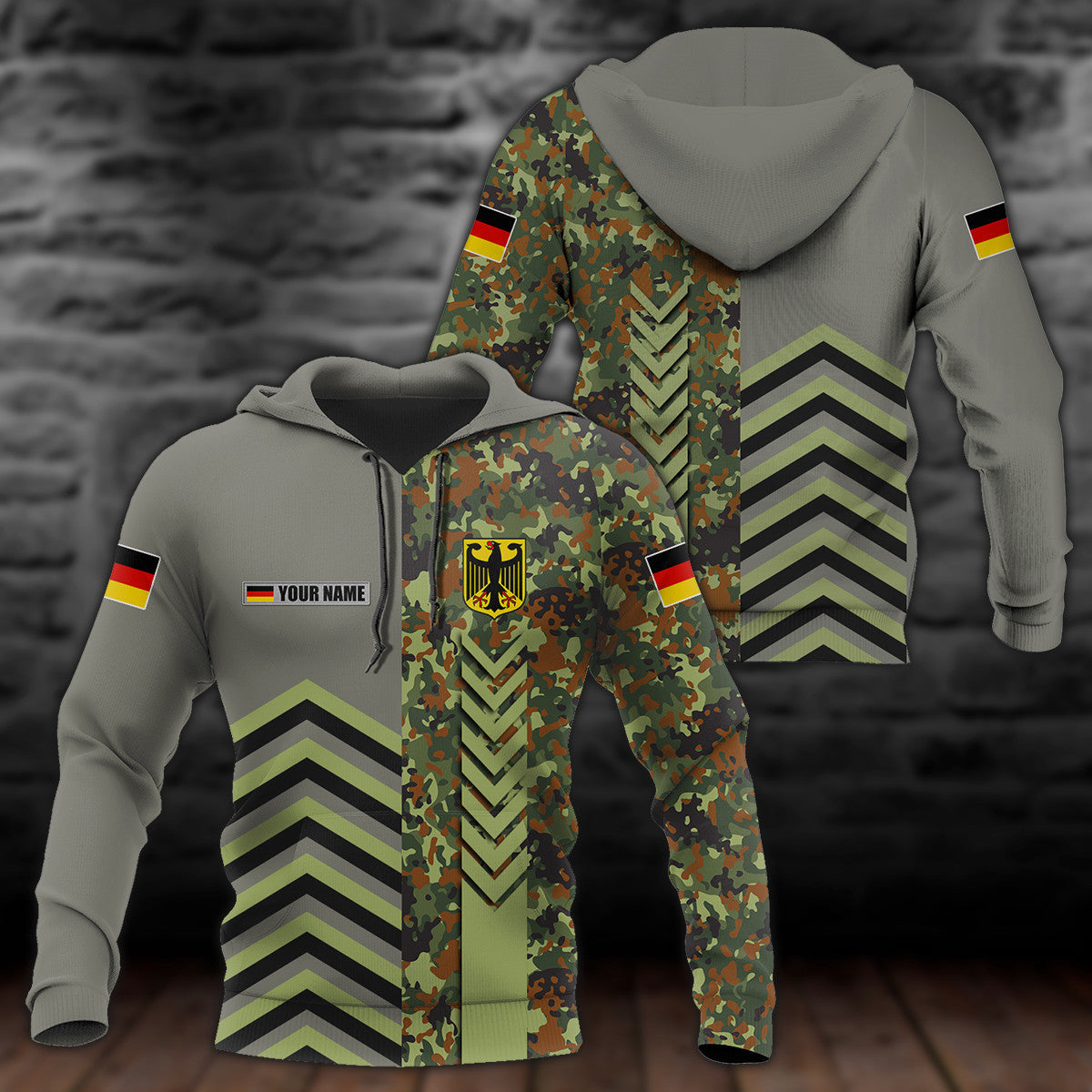 Customize Coat Of Arms Germany Camo Speed Style Unisex Adult Shirts