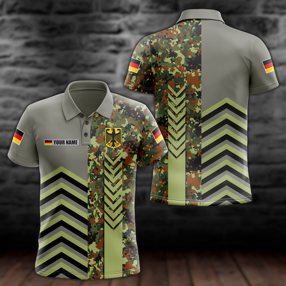 Customize Coat Of Arms Germany Camo Speed Style Unisex Adult Shirts