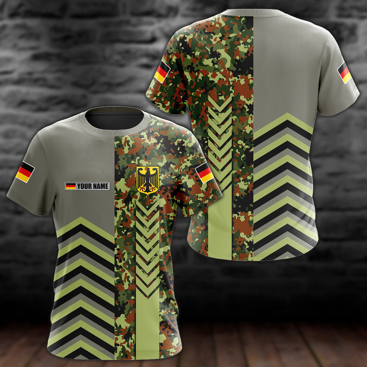 Anpassen Wappen Deutschland Camo Speed ​​Style Unisex Erwachsene Shirts