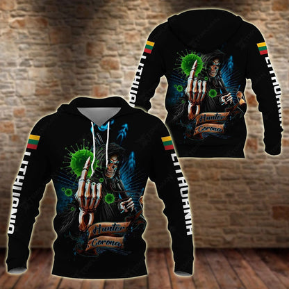 Litauen Hunter Corona 3D Unisex Erwachsene Hoodies