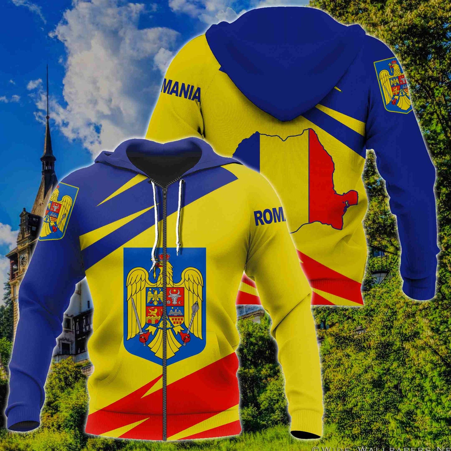 Romania Coat Of Arms Special Version Unisex Adult Shirts