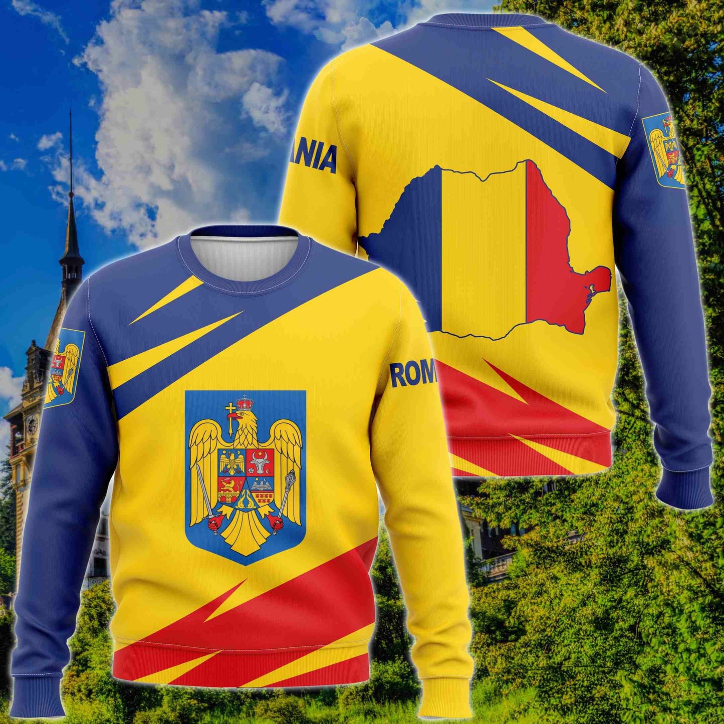 Romania Coat Of Arms Special Version Unisex Adult Shirts