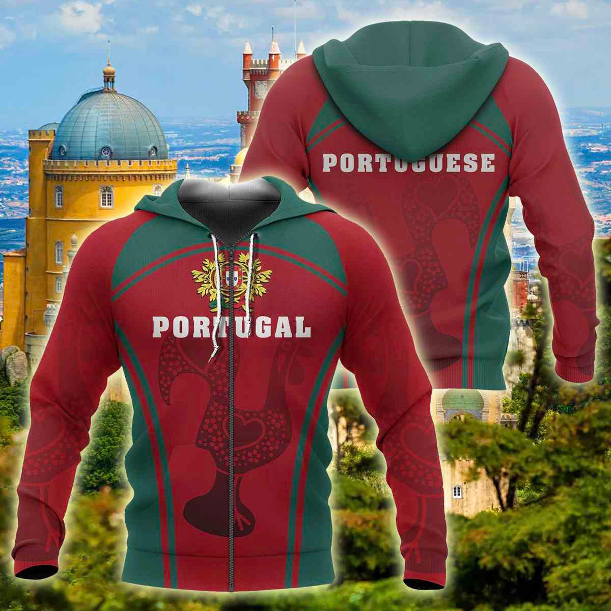 Portugal - Sport Style Unisex-Kapuzenpullover für Erwachsene