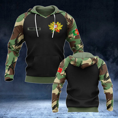 Portugal Wappen Camo Unisex Erwachsene Hoodies anpassen