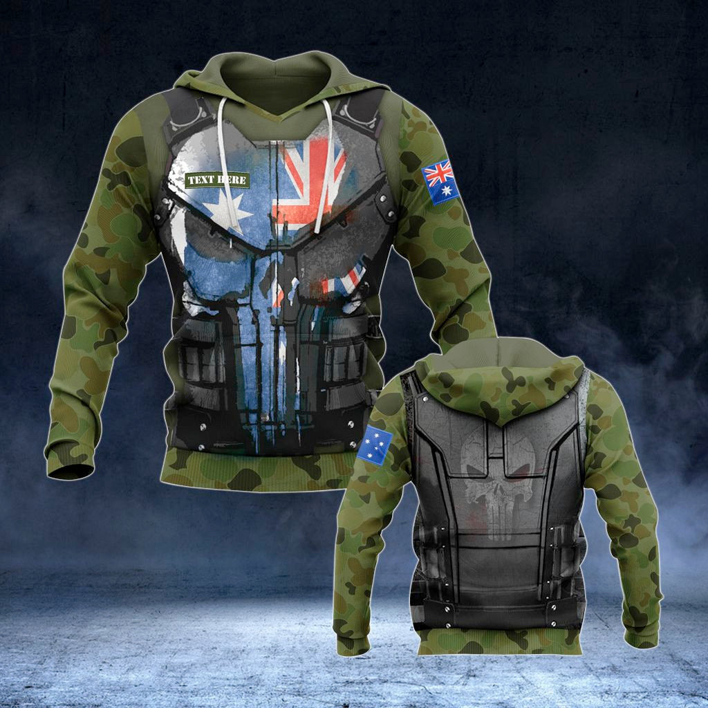 Sweats à capuche unisexes à personnaliser avec le drapeau australien 3D Camo pour adultes