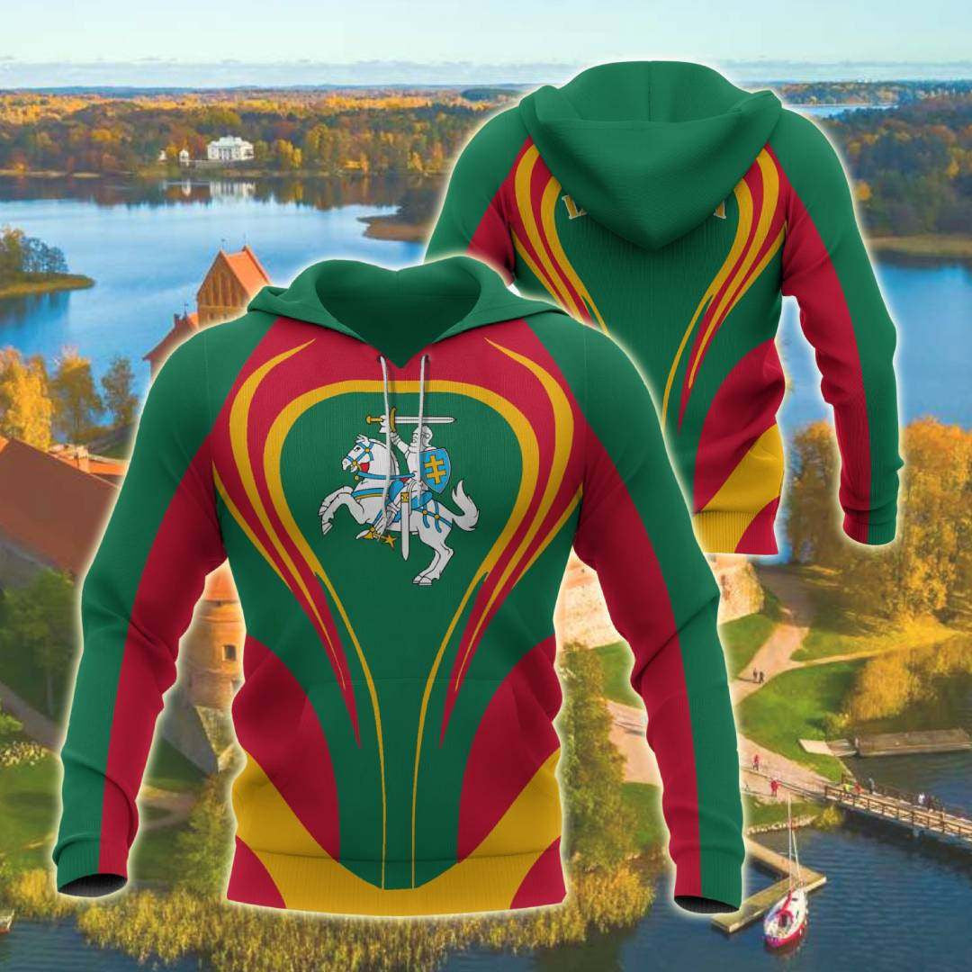 Lithuania Flag Cannon Unisex Adult Hoodies