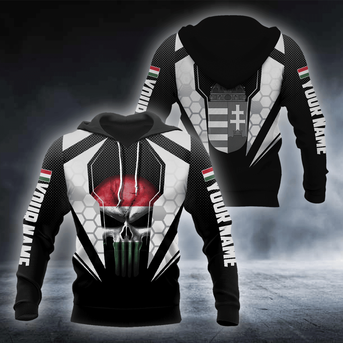 Customize Hungary Sport Cyberpunk ON Black Unisex Adult Shirts