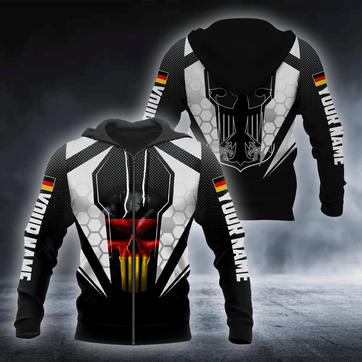 Customize Germany Sport Cyberpunk ON Black Unisex Adult Shirts