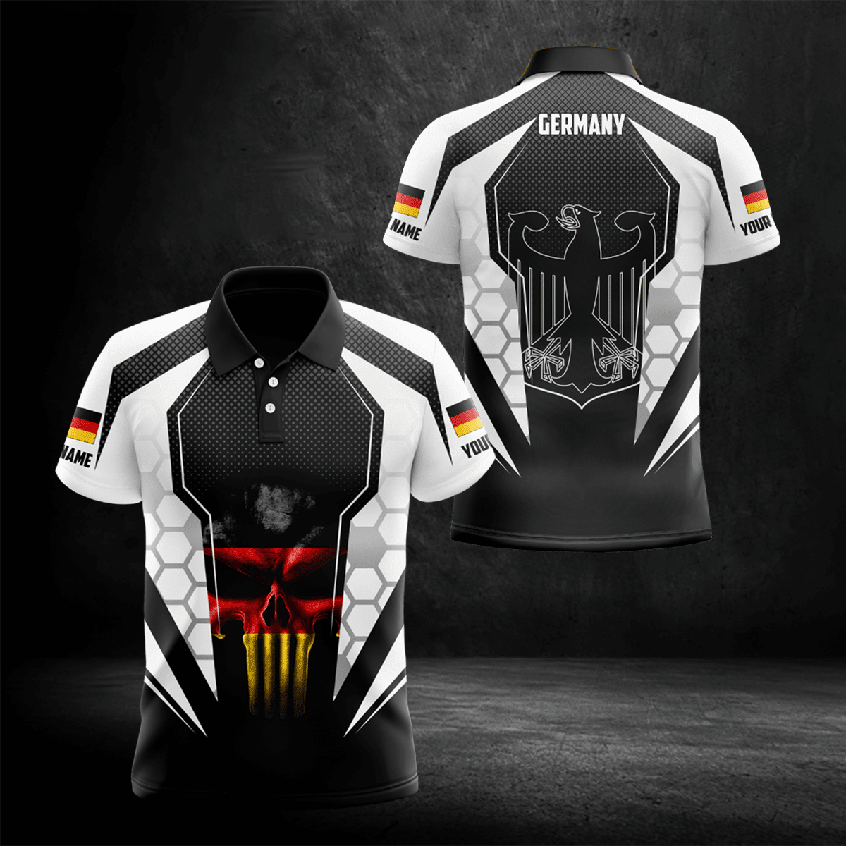 Customize Germany Sport Cyberpunk ON Black Unisex Adult Shirts