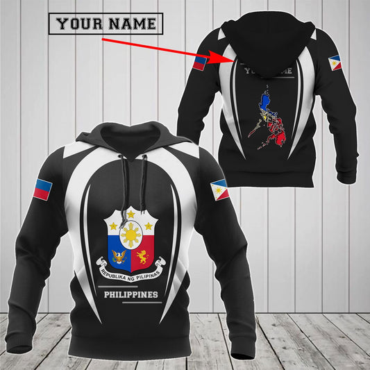 Customize Philippines Map & Coat Of Arms V2 Unisex Adult Shirts