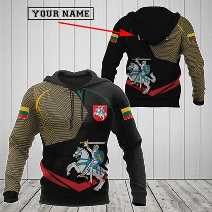 Customize Lithuania Coat Of Arms Half Pattern Unisex Adult Shirts