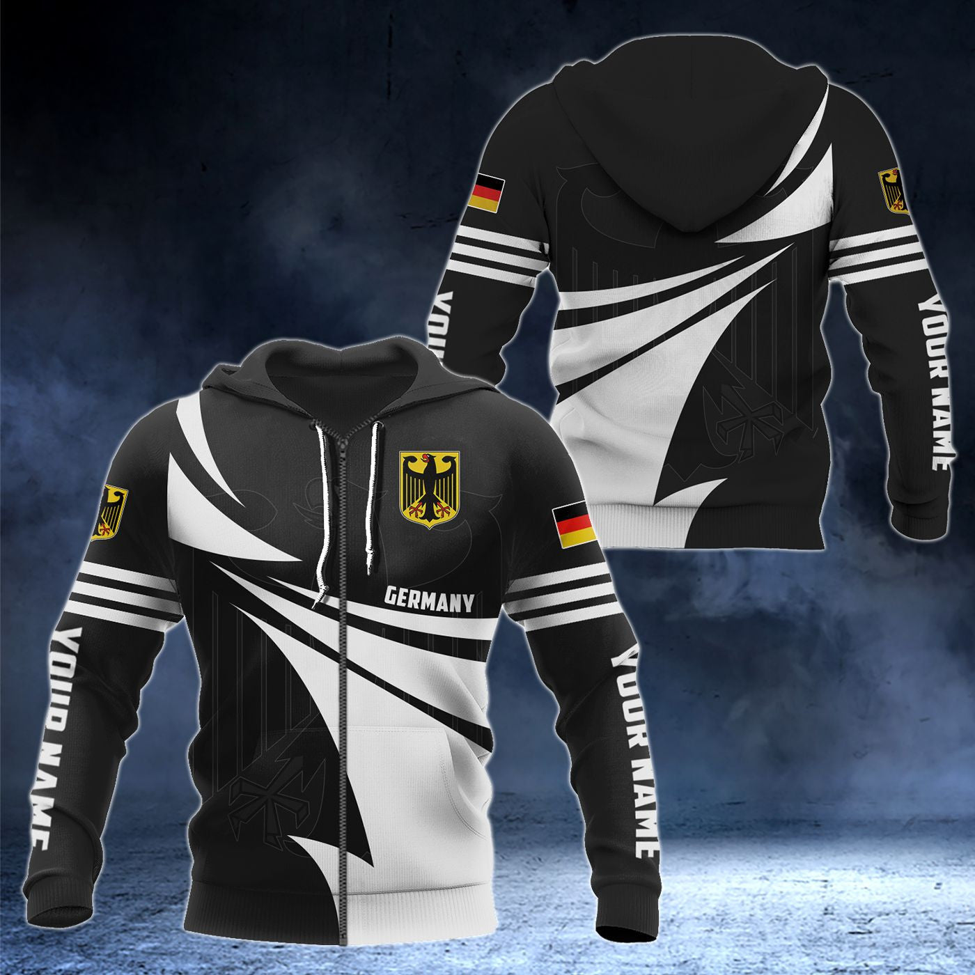 Customize Germany Coat Of Arms Style 3D Print Unisex Adult Hoodies