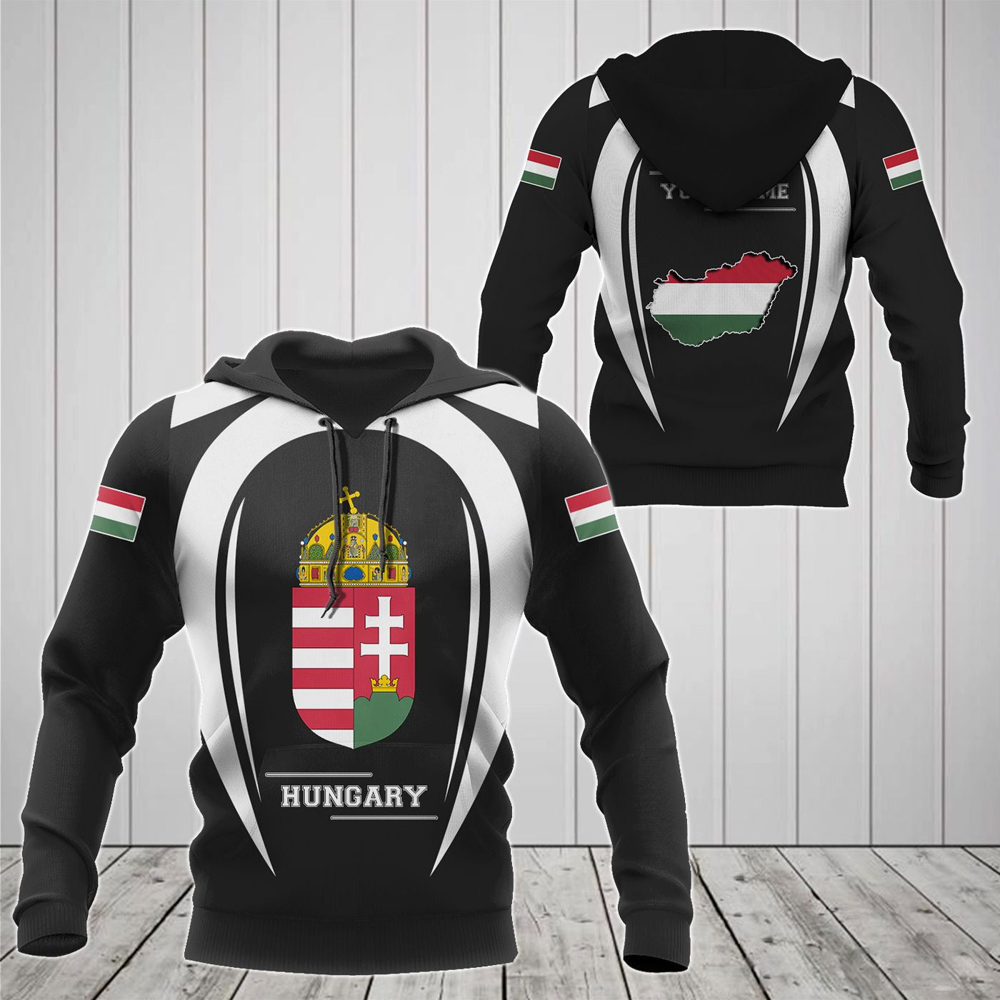 Customize Hungary Map & Coat Of Arms V2 Unisex Adult Shirts