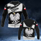 Poland Coat Of Arms Lightning Style Unisex Adult Hoodies