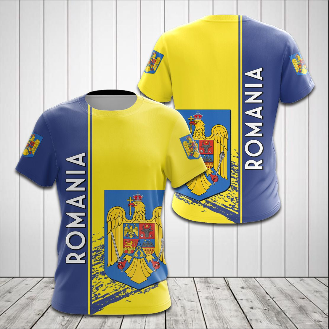 Rumänien Wappen 3D Special Unisex Erwachsene Shirts