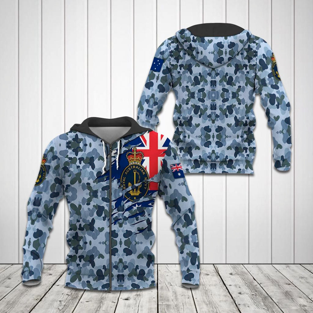 Royal Australian Navy Camo Unisex-Kapuzenpullover für Erwachsene