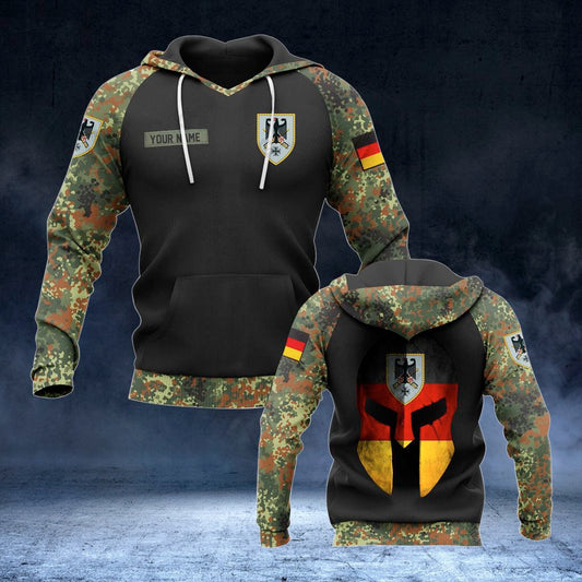 Sweat à capuche unisexe Spartan pour adulte avec motif camouflage de l'armée allemande