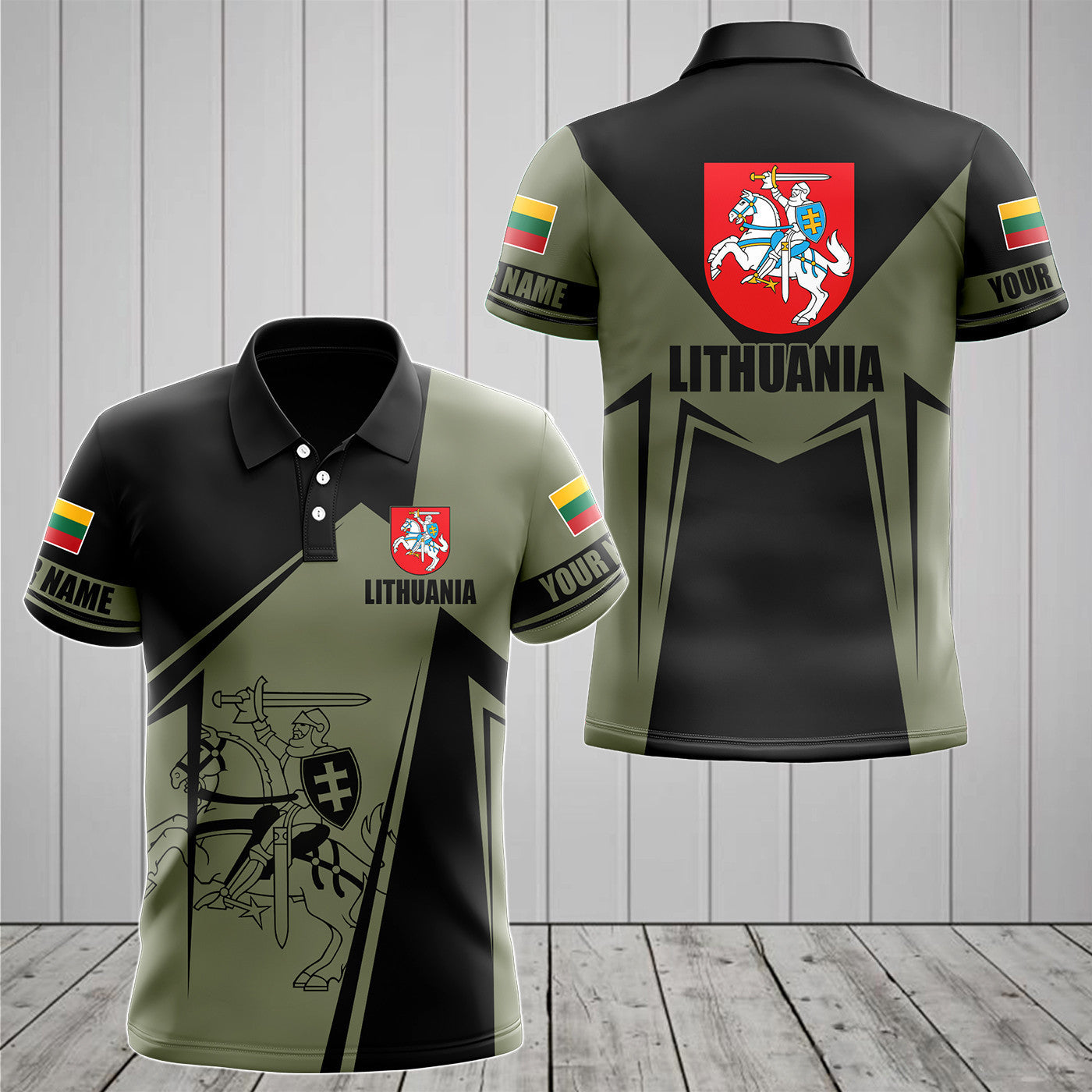 Customize Lithuania Coat Of Arms New Form Unisex Adult Shirts