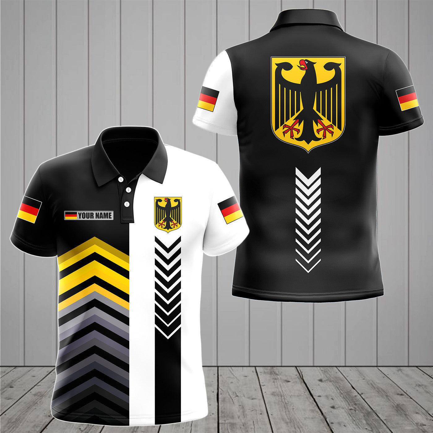 Benutzerdefinierte Name Wappen Deutschland Speed ​​Style Unisex Erwachsene Shirts