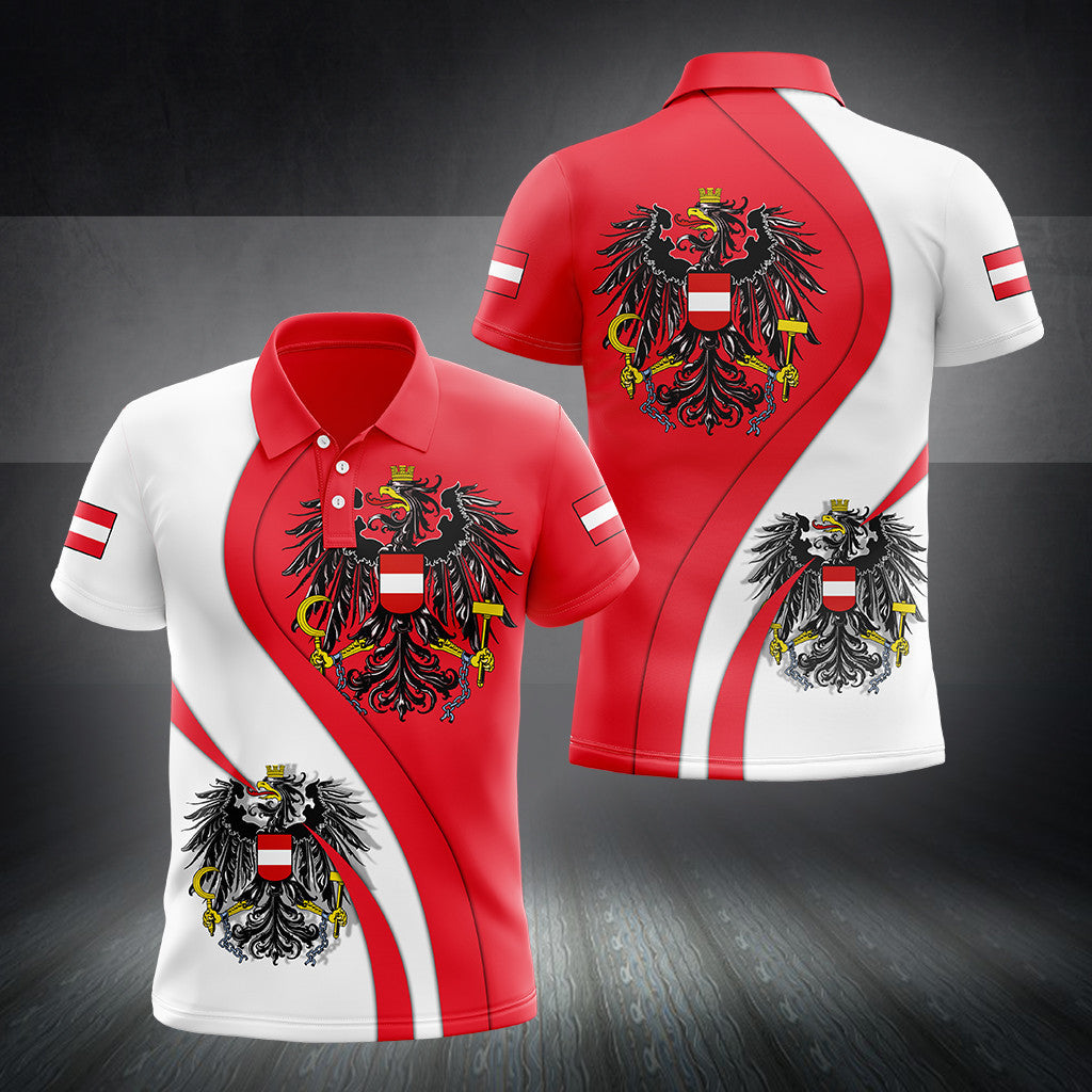 Austria Flag And Coat Of Arms Unisex Adult Shirts