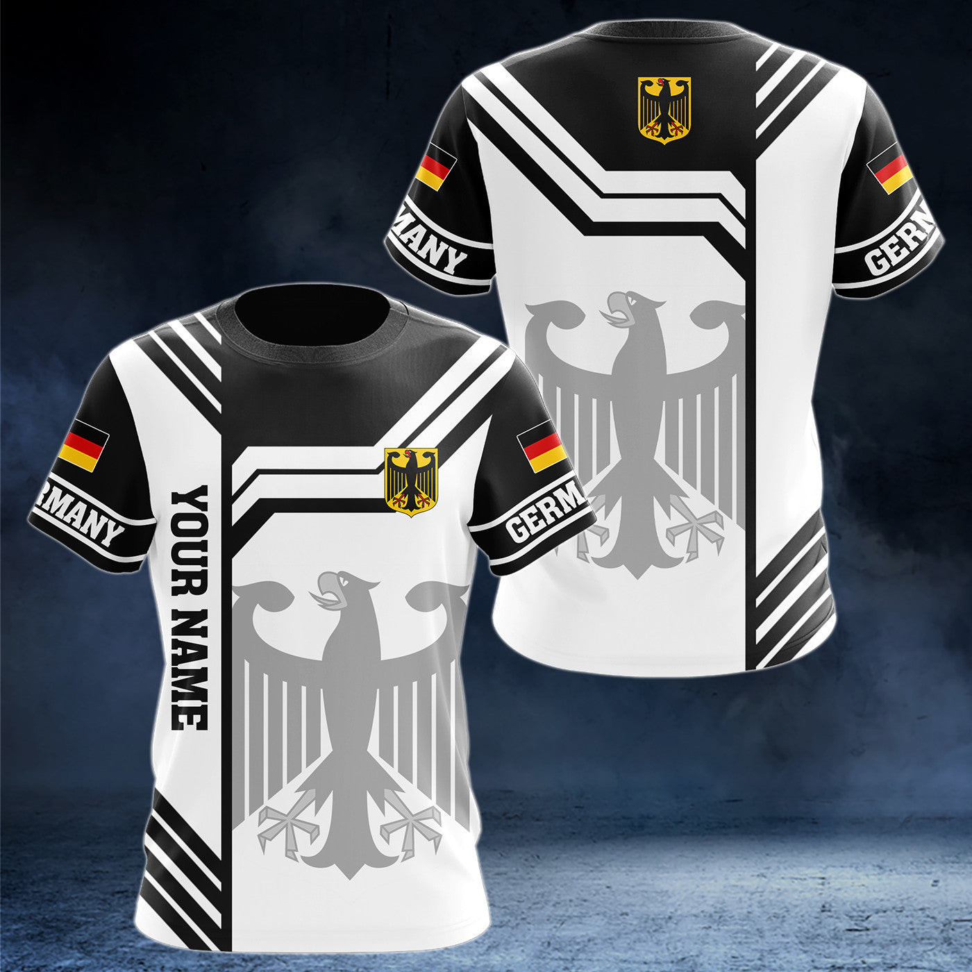 Customize Germany Line Black And White Version Unisex Adult Shirts