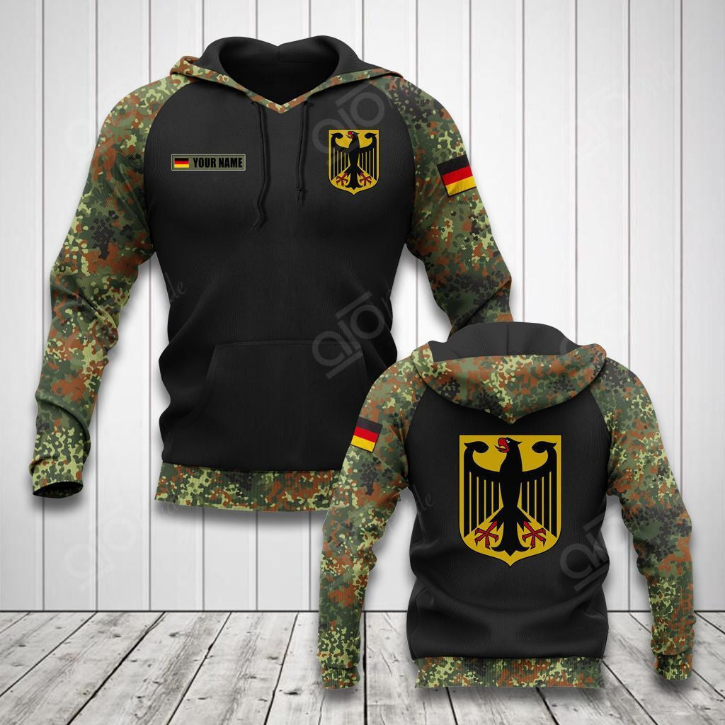 Benutzerdefinierte Name Deutschland Wappen Camo Unisex Erwachsene Hoodies