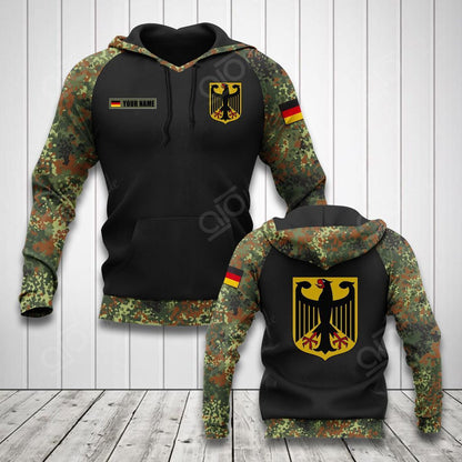 Custom Name Germany Coat Of Arms Camo Unisex Adult Hoodies