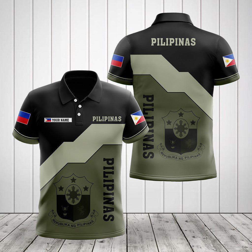 Custom Name Philippines Pilipinas Coat Of Arms And Flag Unisex Adult Shirts