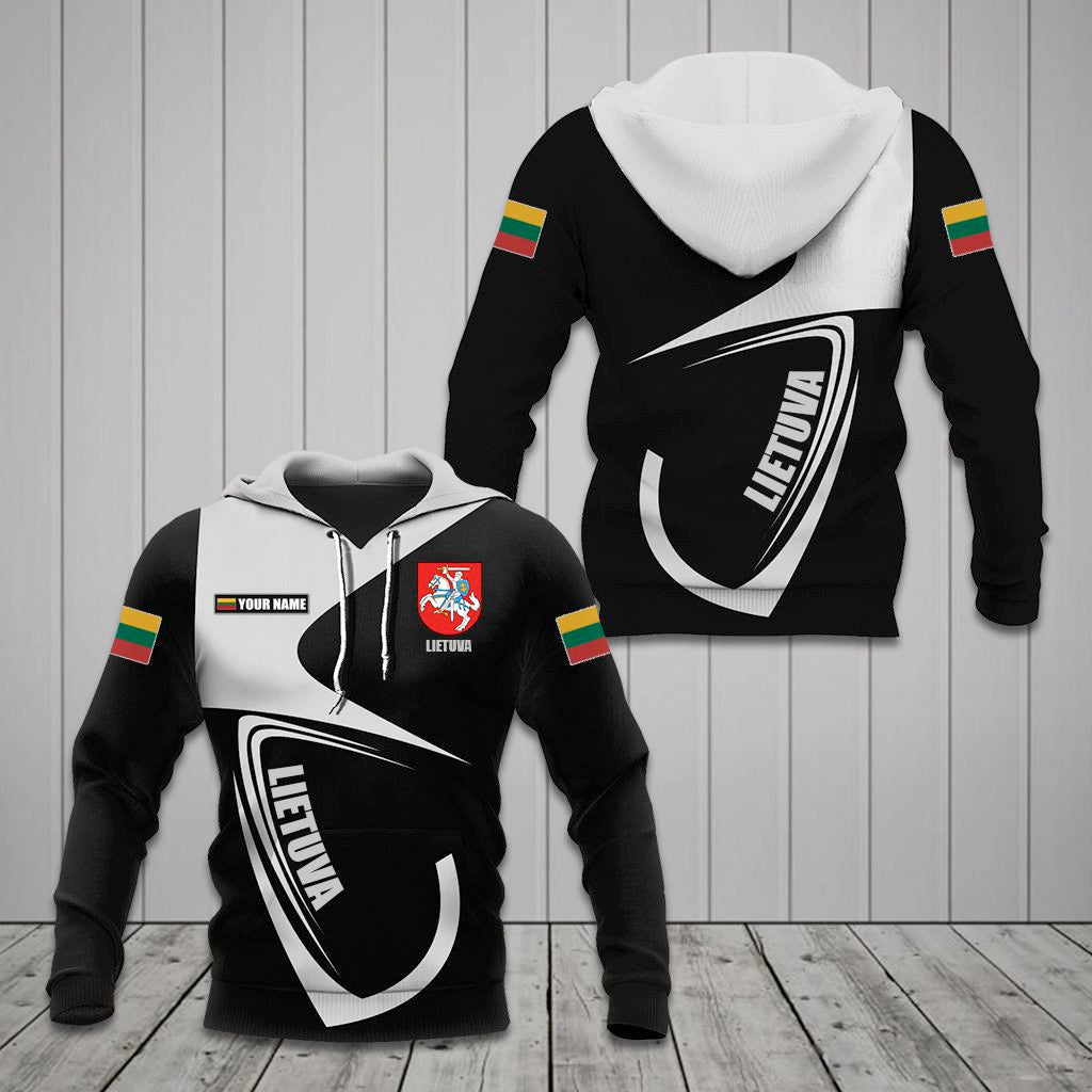 Customize Lithuania Coat Of Arms & Flag Unisex Adult Hoodies