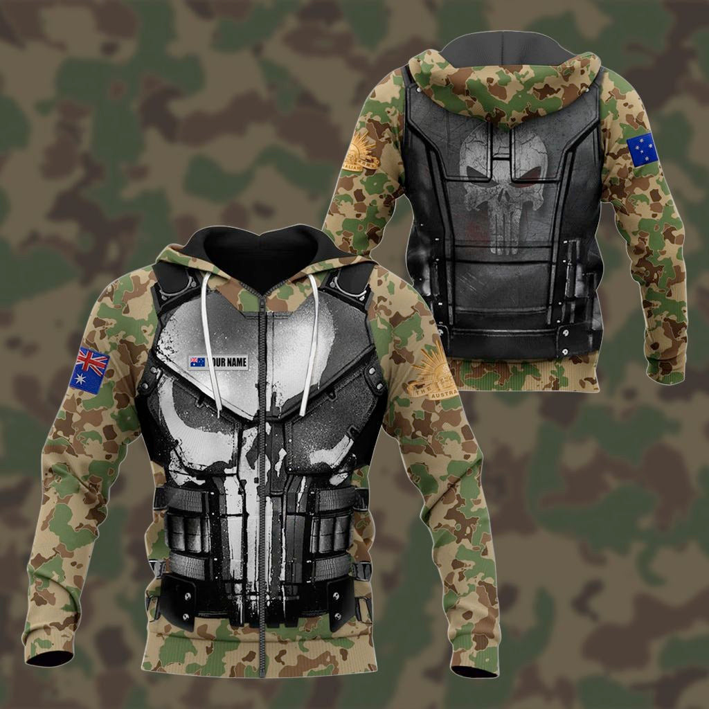 Personalisiere die 3D-Rüstung der australischen Armee – Camouflage, Unisex, für Erwachsene