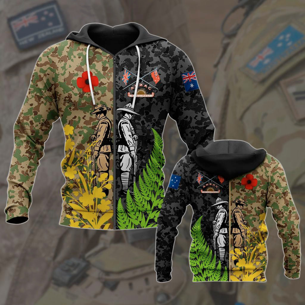 ANZAC Soldiers Camo Unisex-Kapuzenpullover für Erwachsene