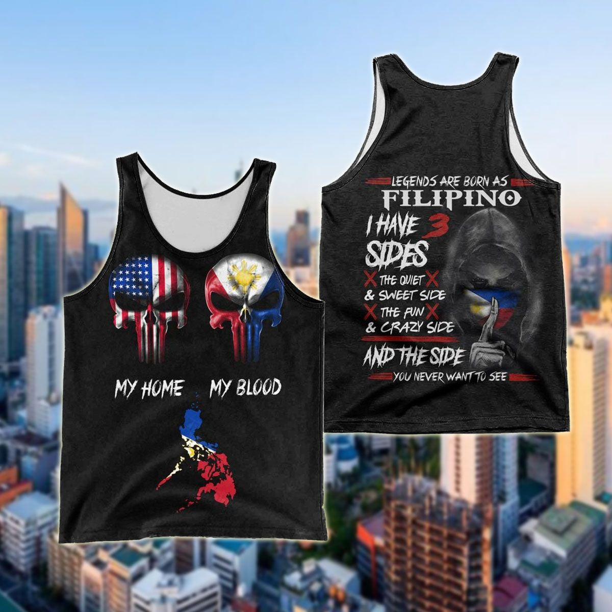 American My Home Philippinen My Blood Style Unisex-T-Shirts für Erwachsene