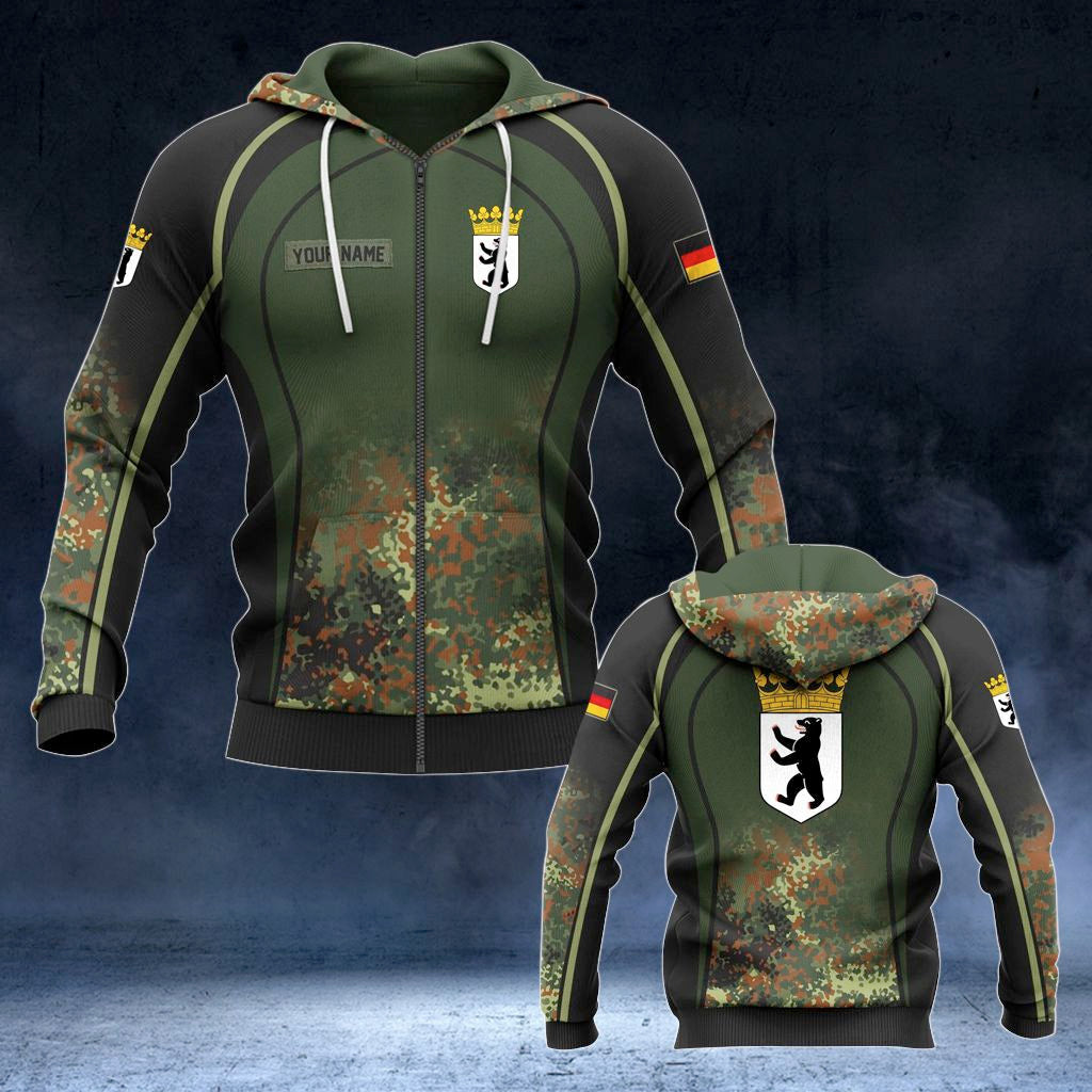 Sweat à capuche unisexe pour adulte avec motif camouflage Berlin Coat Of Arms V2