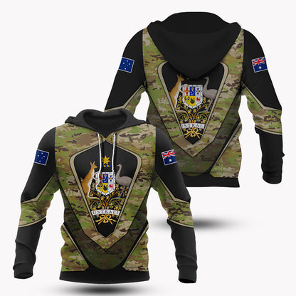 Unisex Shirts Australien Wappen Camouflage Armee