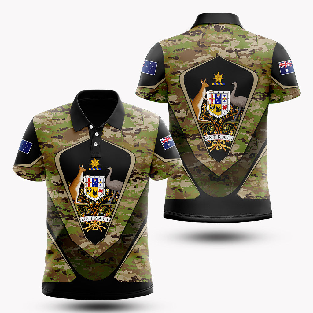 Unisex Shirts Australien Wappen Camouflage Armee