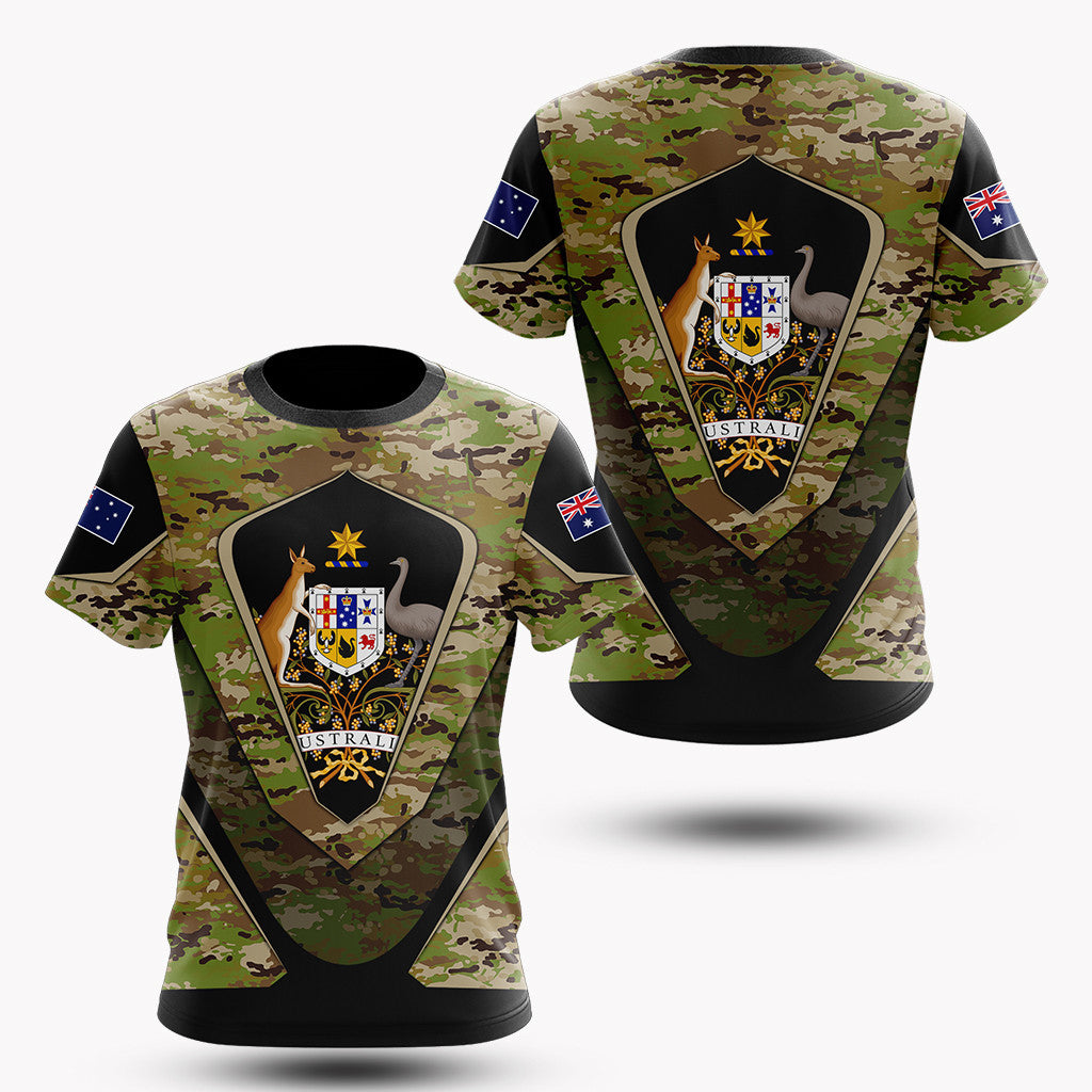 Unisex Shirts Australien Wappen Camouflage Armee