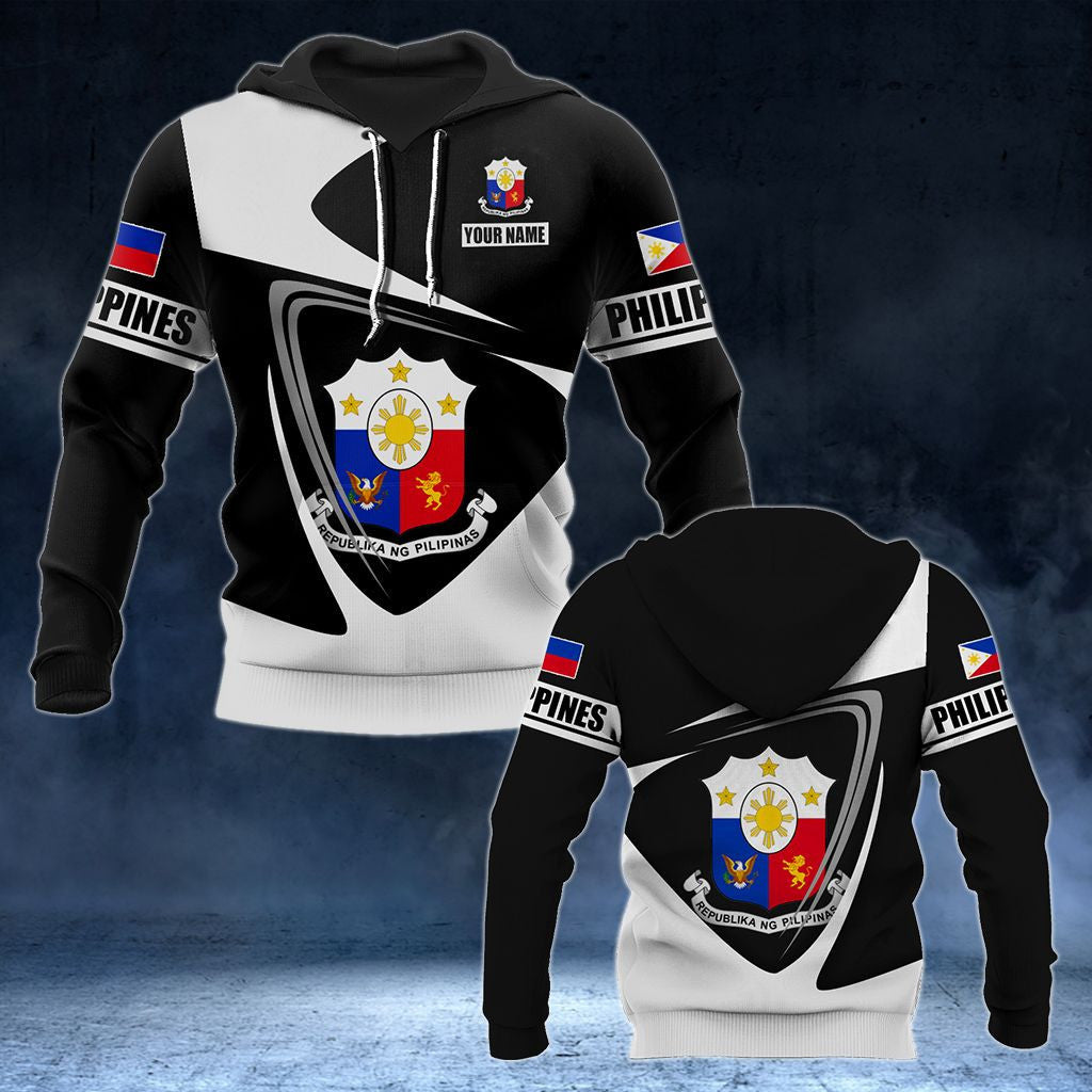 Sweat à capuche unisexe pour adulte avec armoiries des Philippines - Drapeau V2