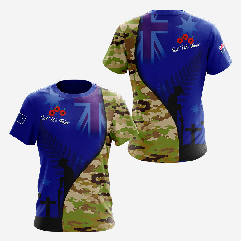 Australia Camo Anzac Day Poppy Unisex Adult Shirts