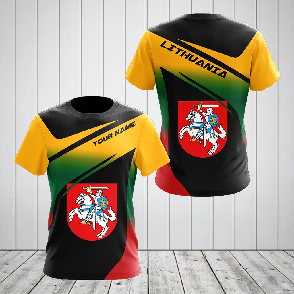 Custom Name Lithuania Flag Unisex Adult Shirts