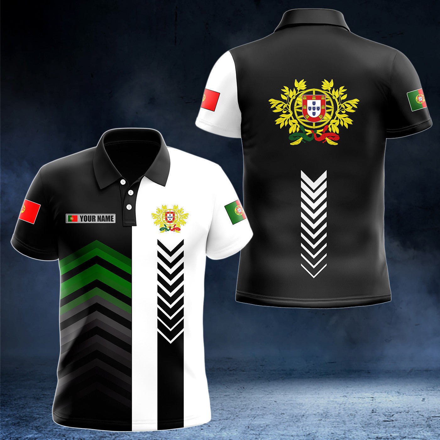 Anpassen Wappen Portugal Speed Style Unisex Erwachsene Shirts