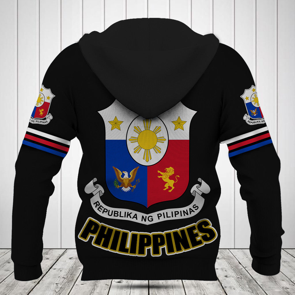 Customize Philippines Coat Of Arms Black Shirts