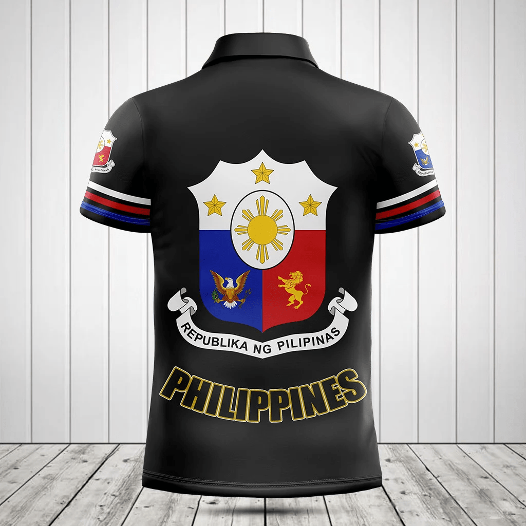 Customize Philippines Coat Of Arms Black Shirts