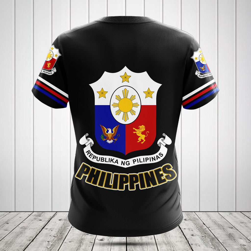 Customize Philippines Coat Of Arms Black Shirts