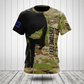 Passen Sie Australien Black Skull Camouflage Shirts an