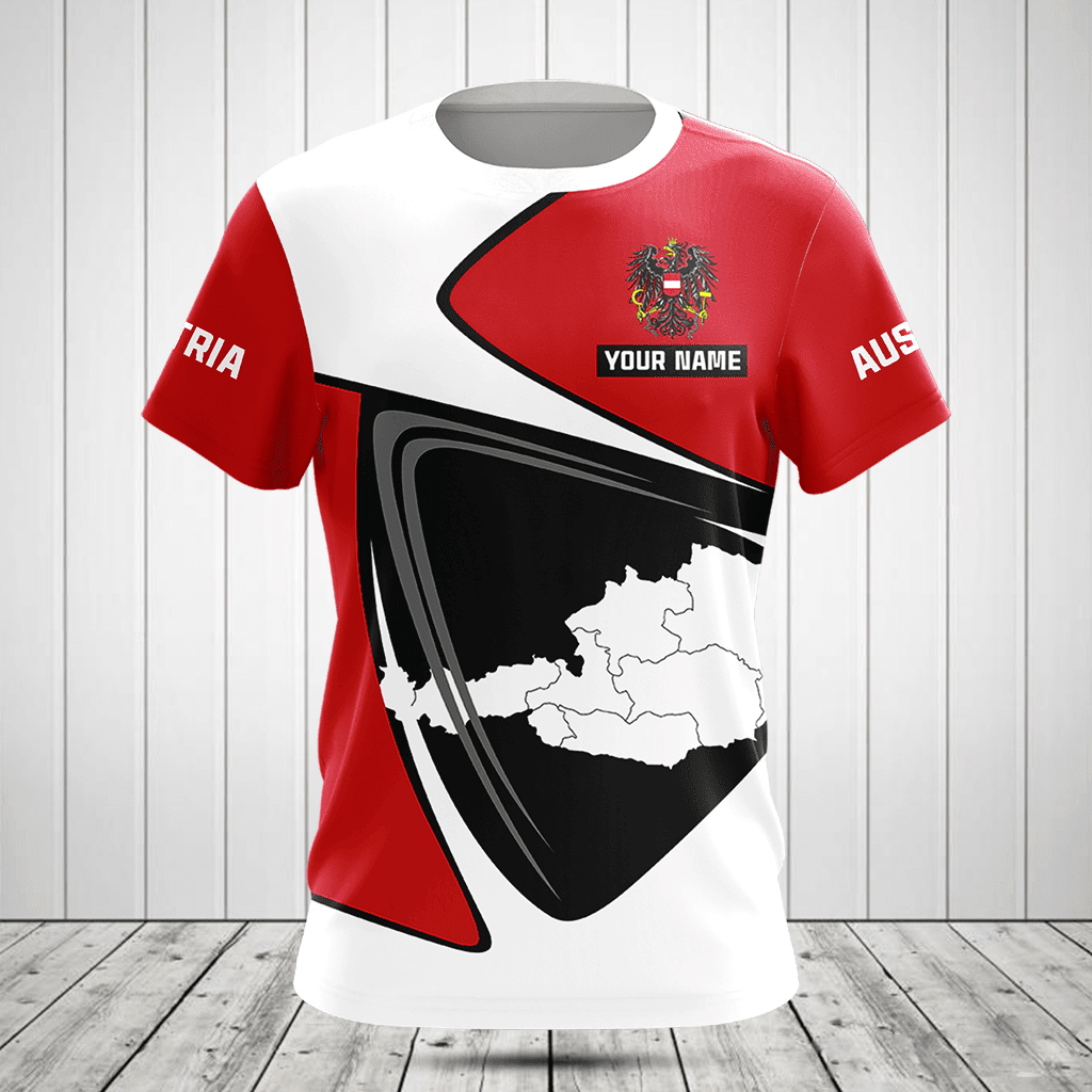 Customize Austria Flag And Map Shirts